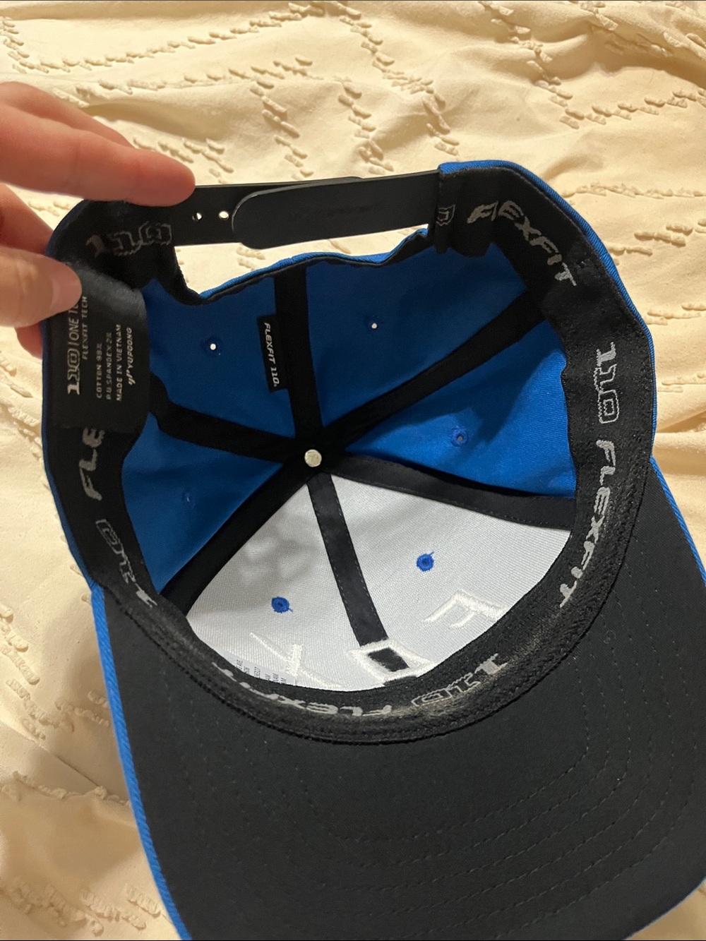 Fox Logo Baseball Hats in Blue and Black - Picture 5 of 7